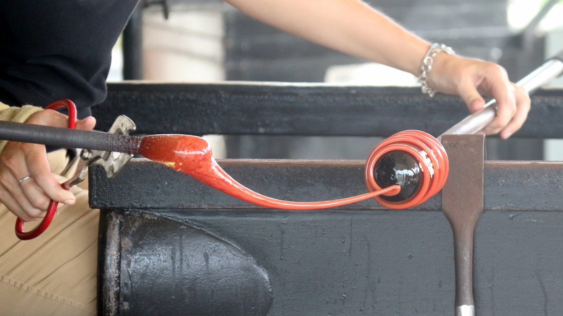 More glass blowing