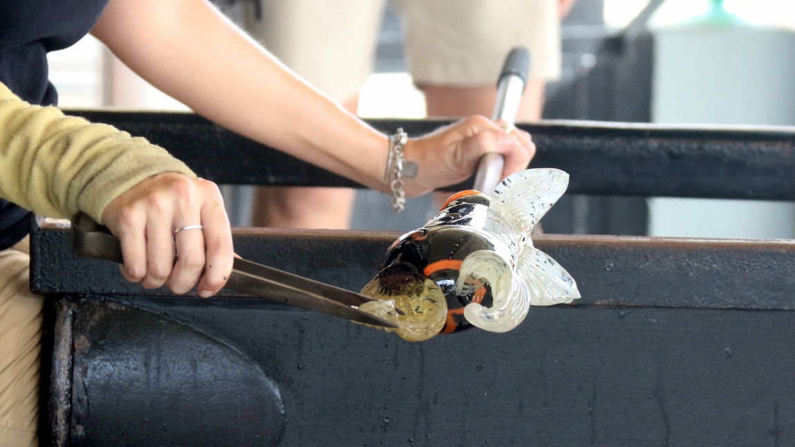 More glass blowing