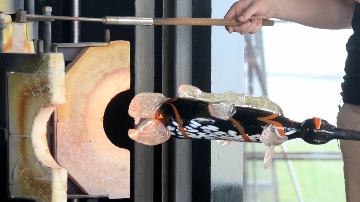 More glass blowing