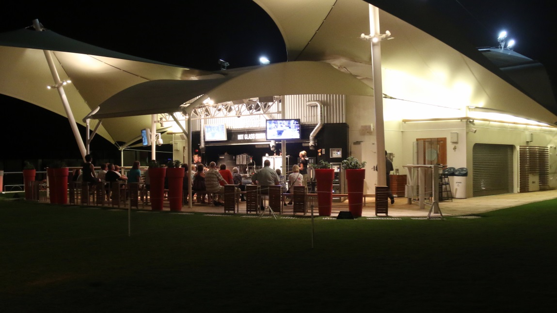 Nighttime glass show