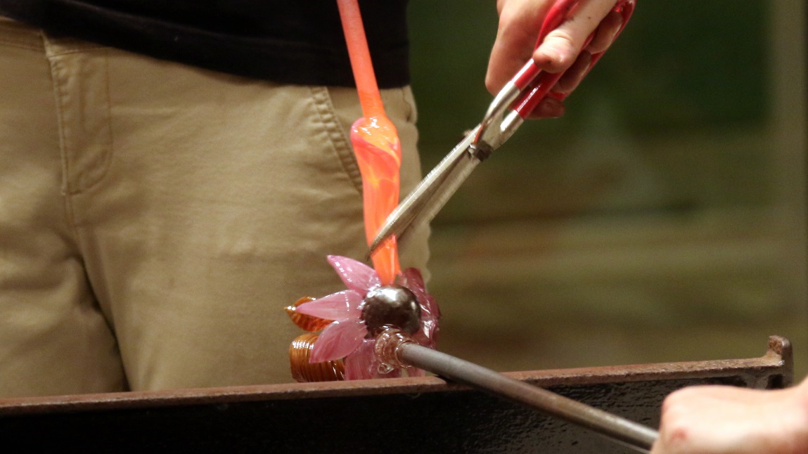 Finishing up the flower