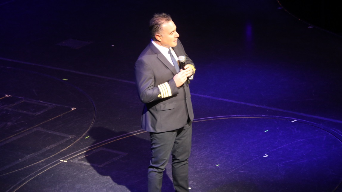 Captain Costas giving a talk