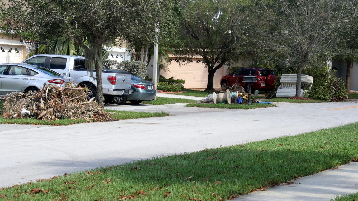 Other miscellaneous items were damaged