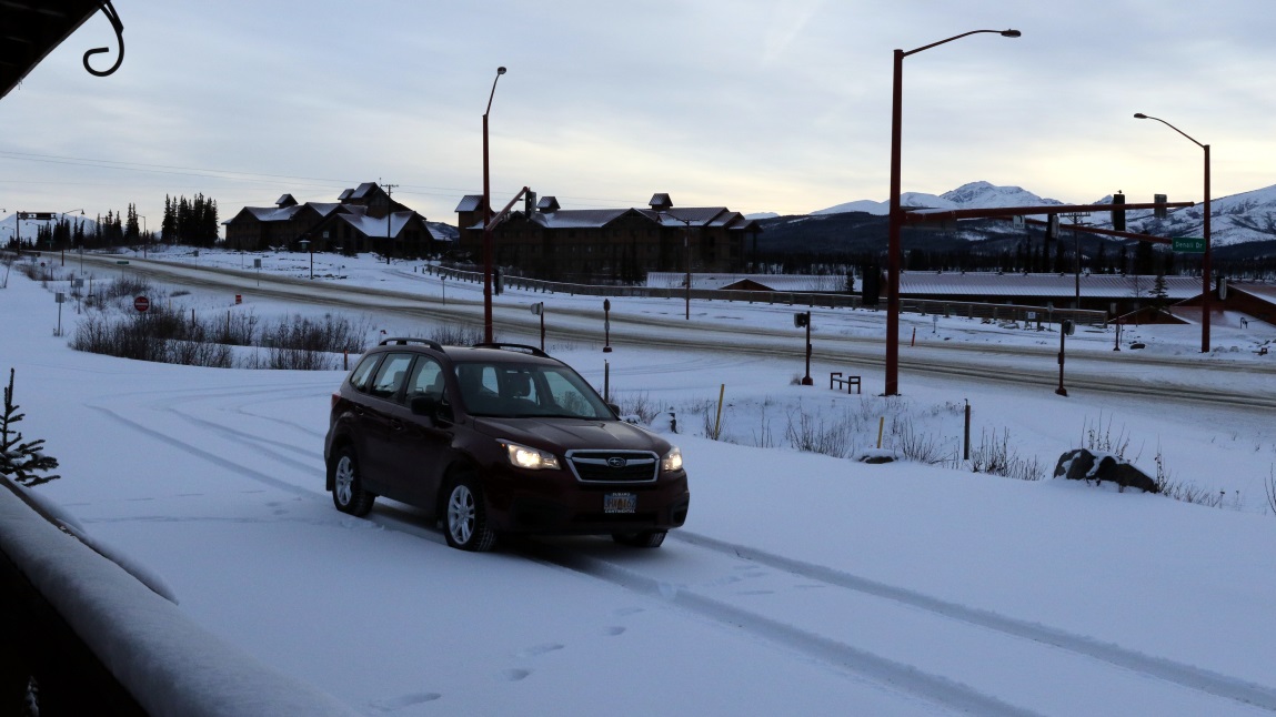 Our car plus my footsteps