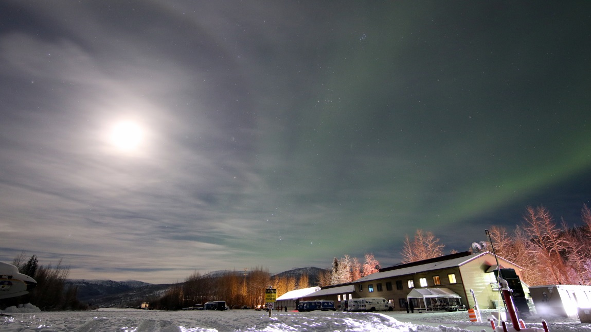 Moon over the activity center