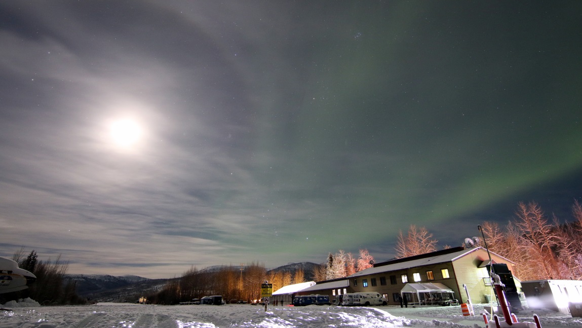 Moon over the activity center