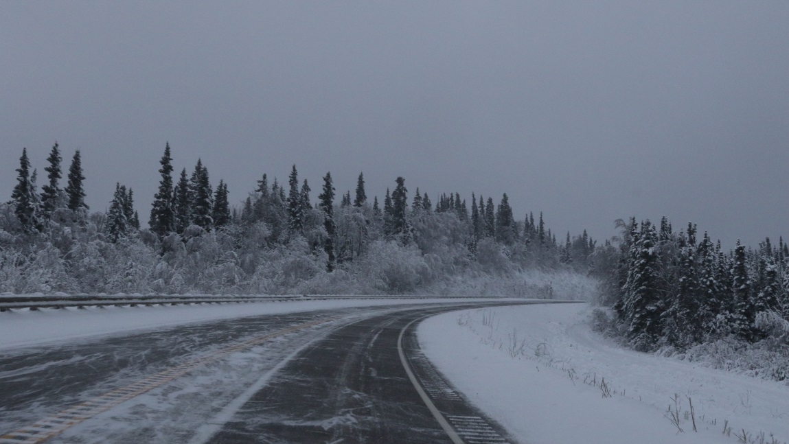 Snowing in the Fairbanks area