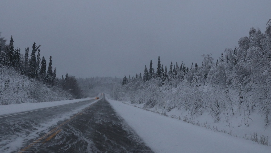 Snowing in the Fairbanks area