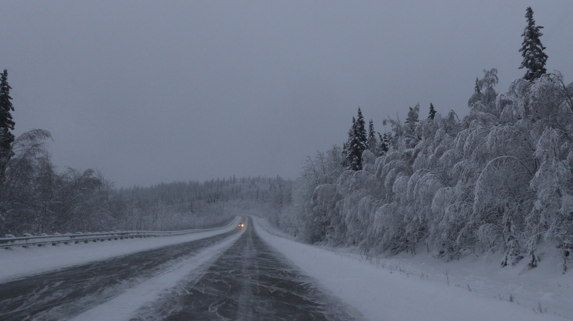 Snowing in the Fairbanks area
