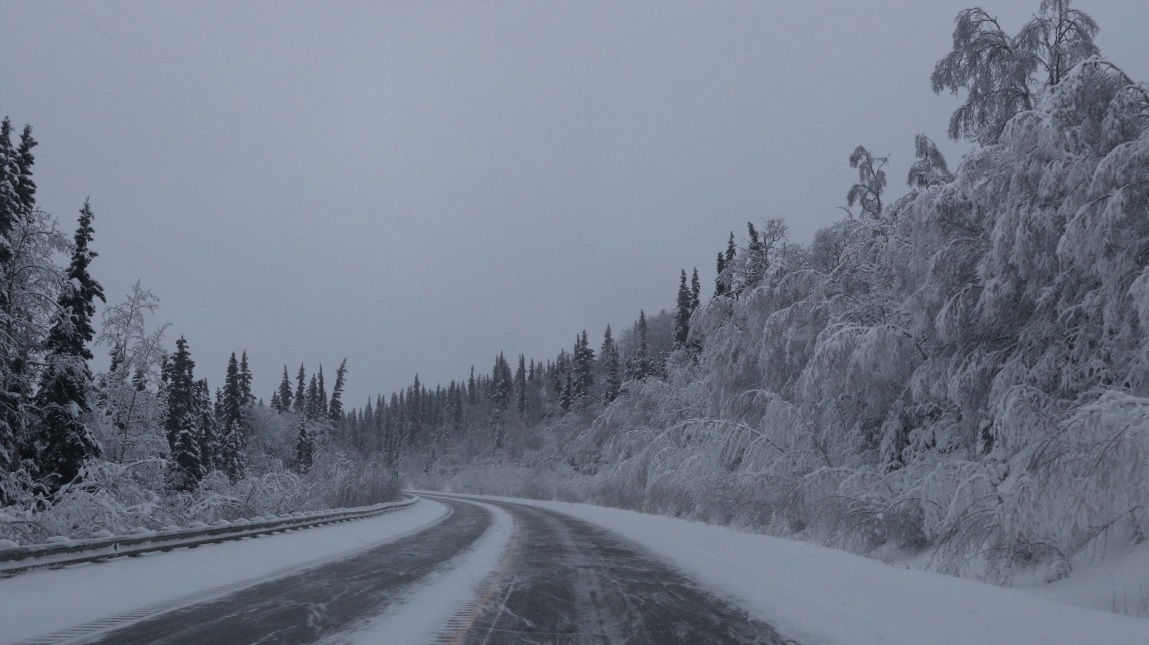 Snowing in the Fairbanks area
