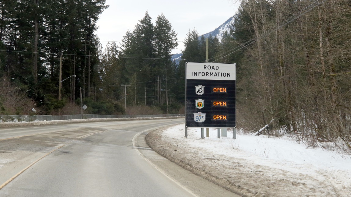Highway condition information in Hope