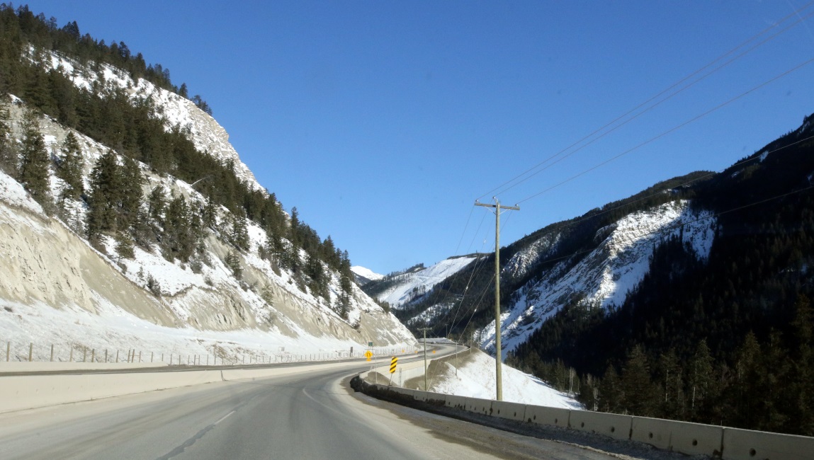 Heading East from Golden BC on the Trans-Canada Highway