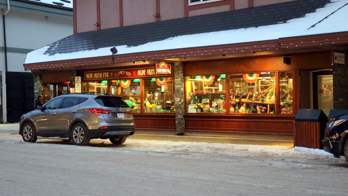 Walking around Banff Alberta