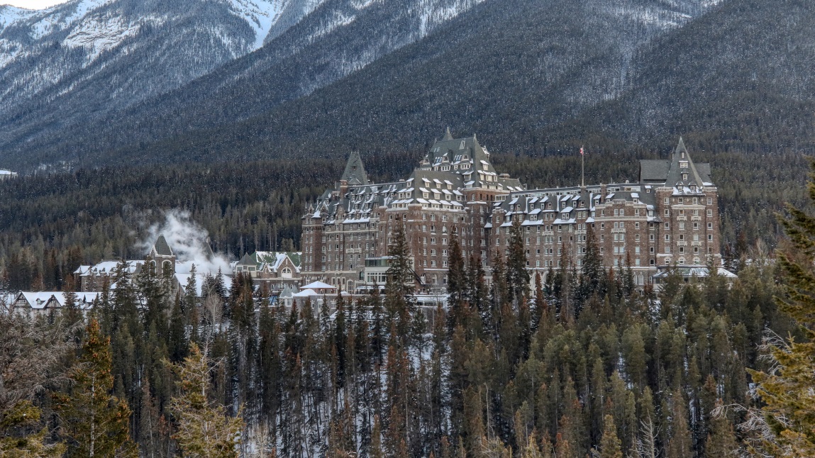 Farimont Banff Springs Hotel from the Surprise Corner viewpoint