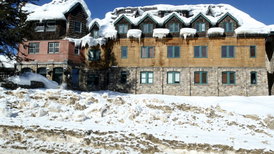 Ice covered Deer Lodge