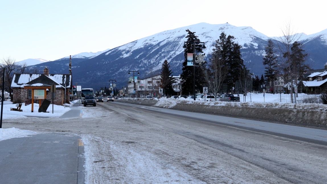 The main street in town