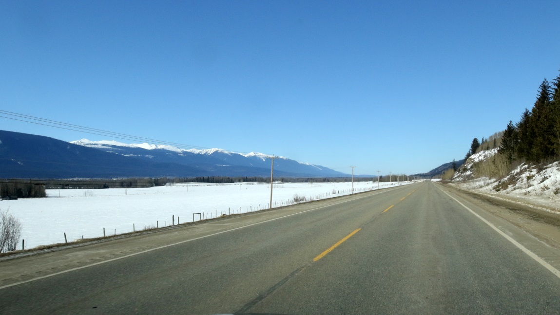Huge farms outside McBride