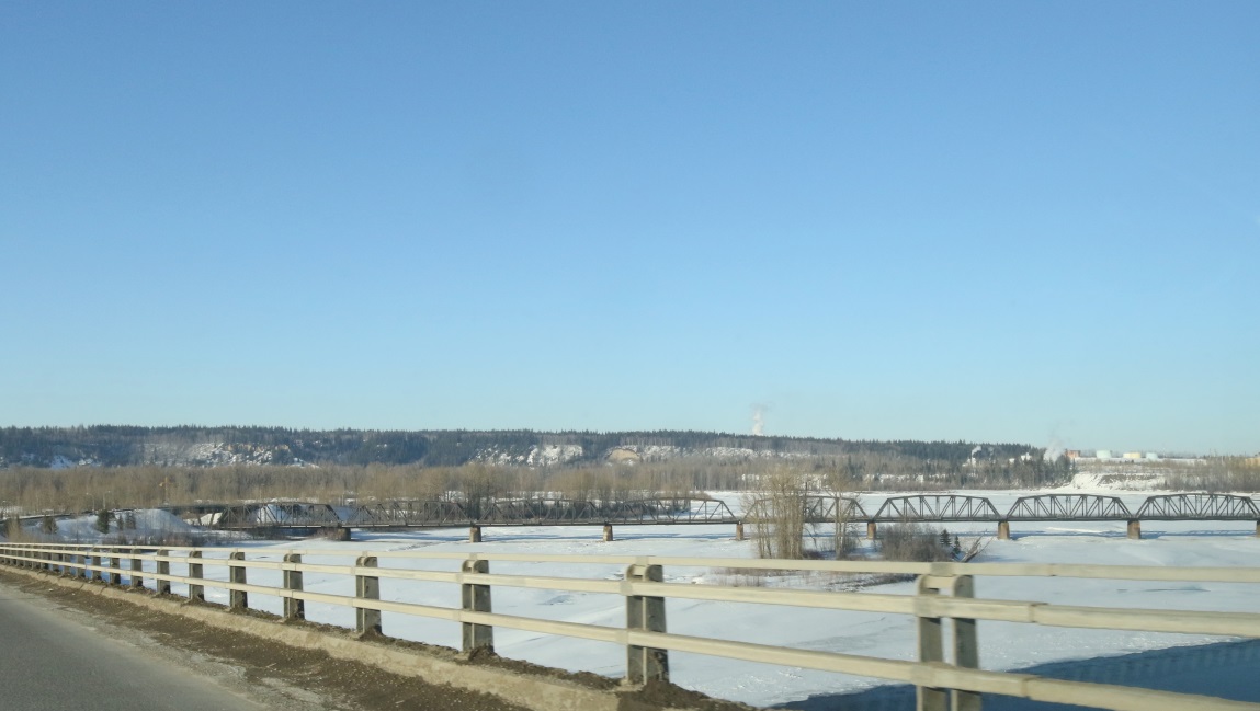Train bridge over Fraser River