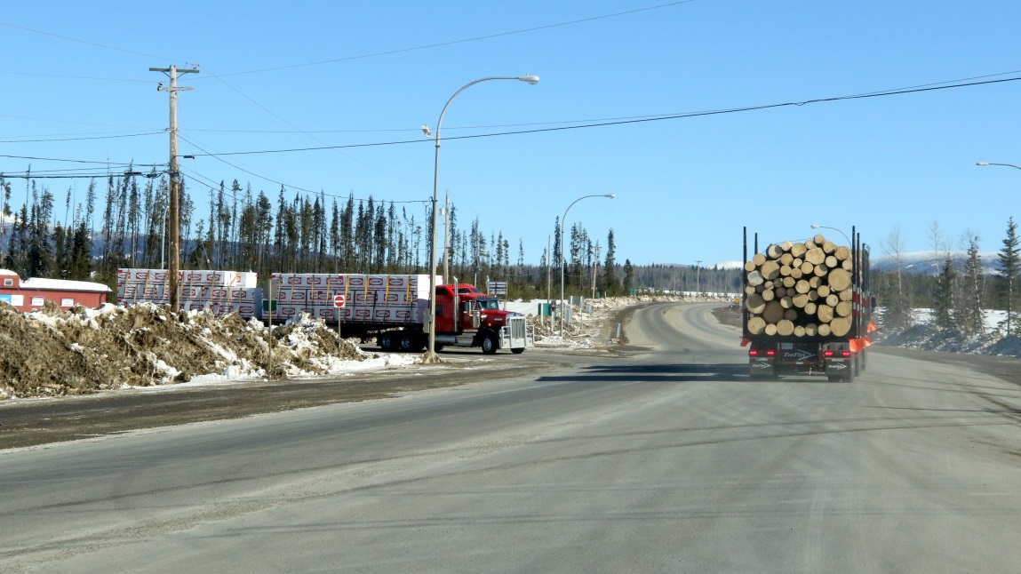 Route 39 to MacKenzie BC turns off to the left