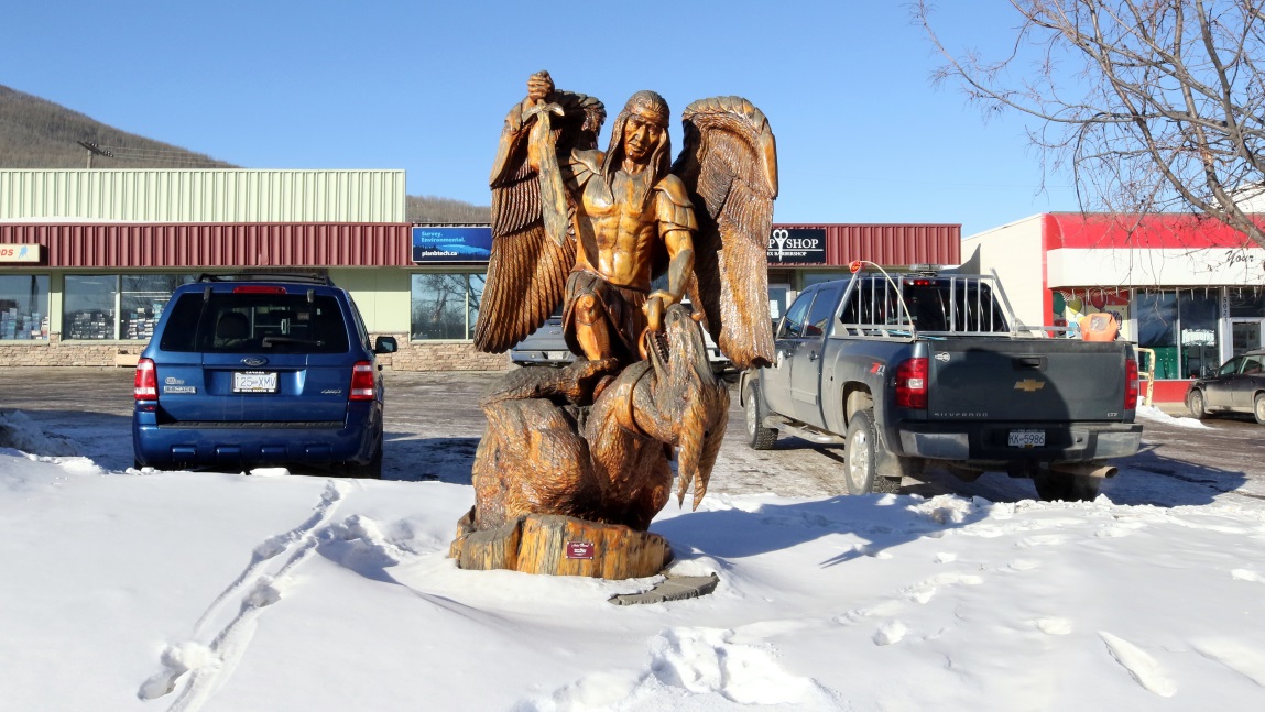 Wood carvings in Chetwynd