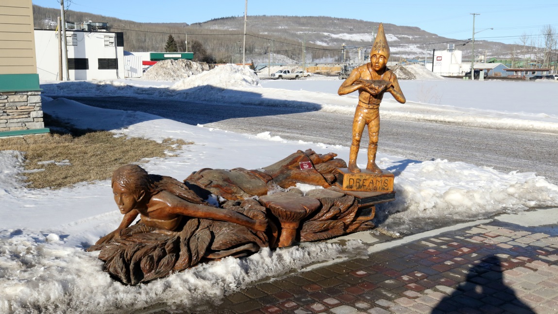 Wood carvings in Chetwynd