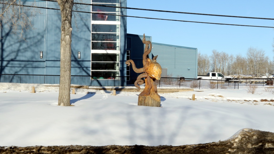 Wood carvings in Chetwynd