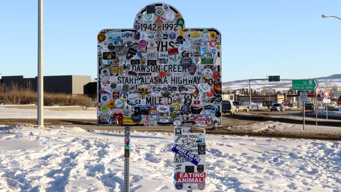 Beginning of the Alaska Highway