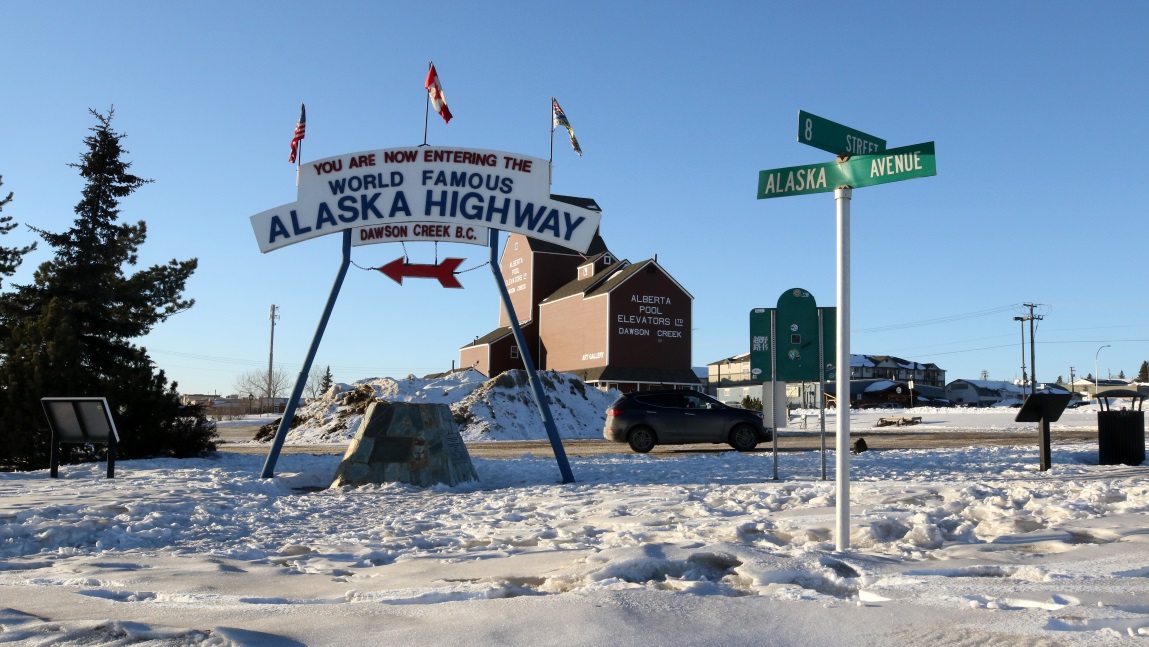 Beginning of the Alaska Highway