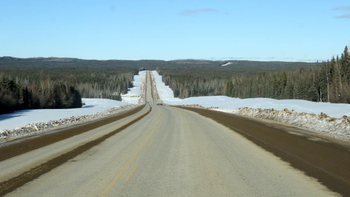 Six miles north of Trutch