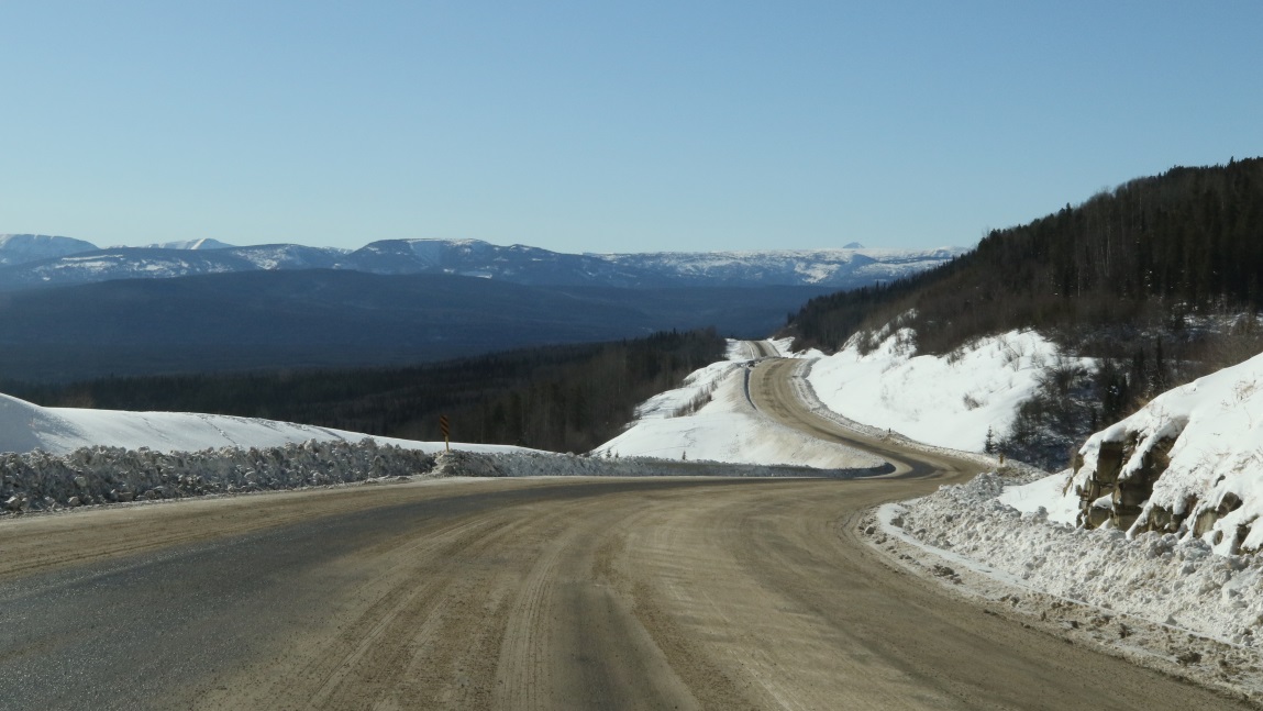 The road decends from Steamboat