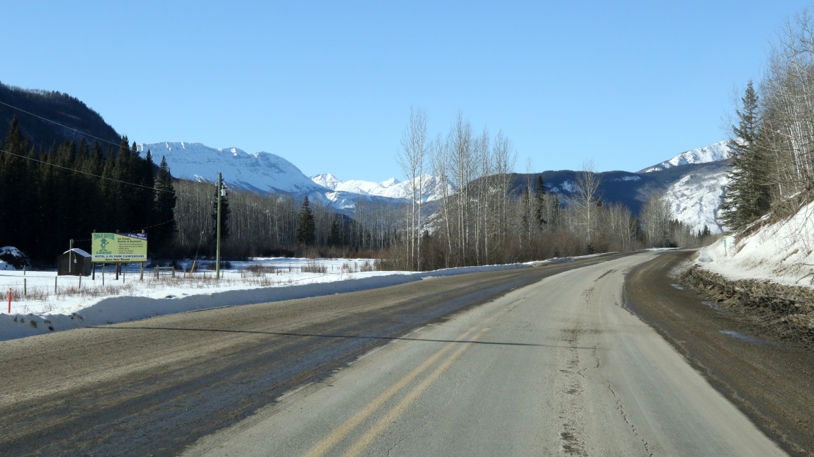 Two miles East of Toad River