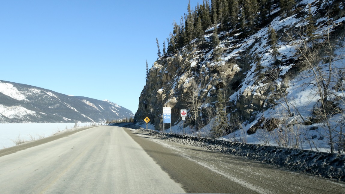 Alaska Highway 700 kilometer marker