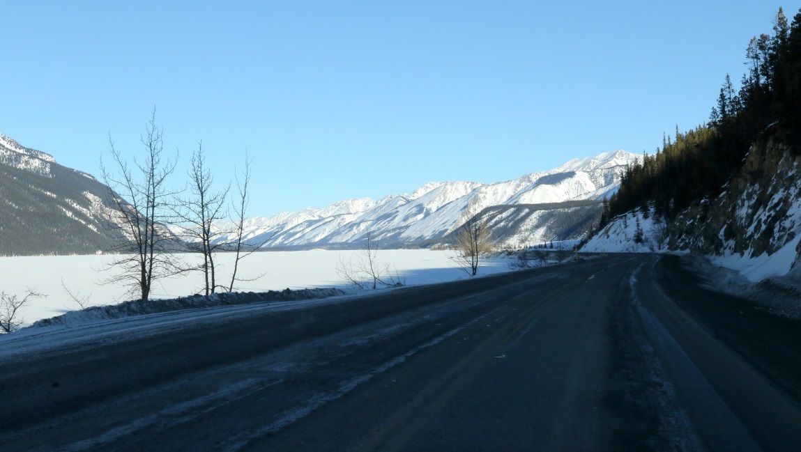 Muncho Lake is over 1 mile wide