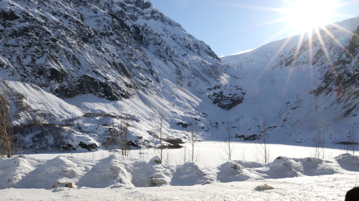 Afternoon sun over Bear Glacier
