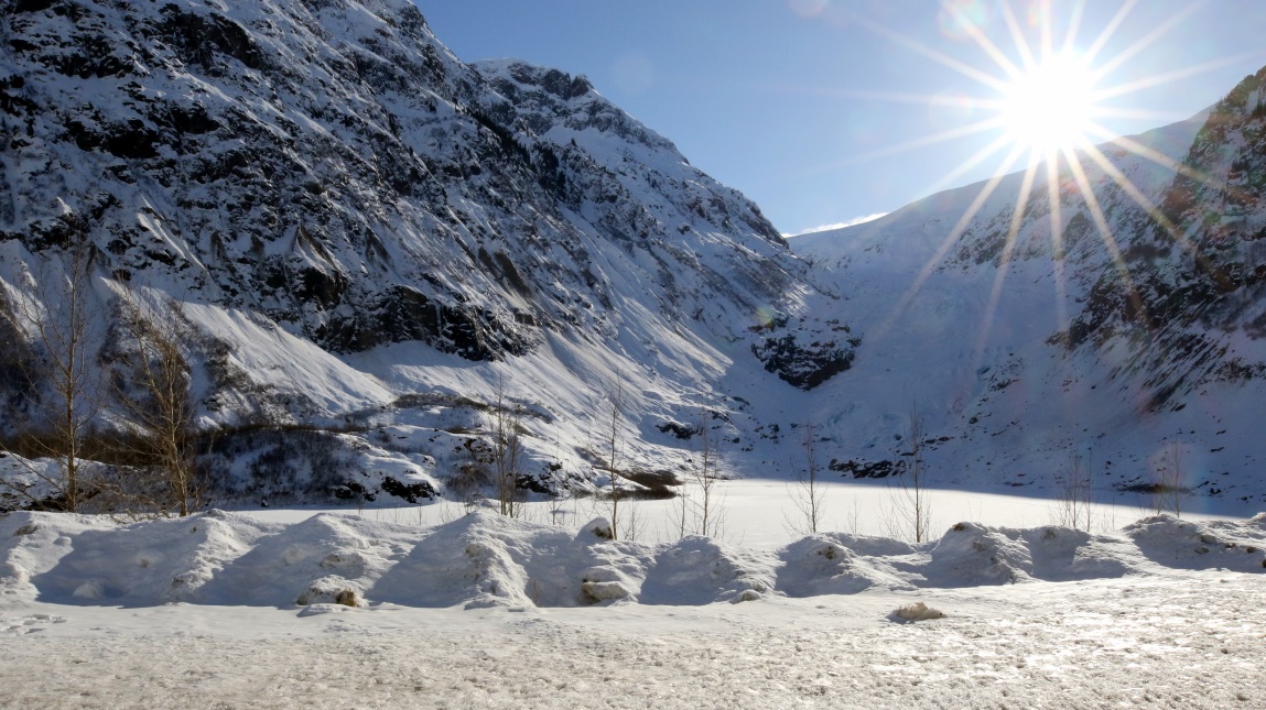 Afternoon sun over Bear Glacier
