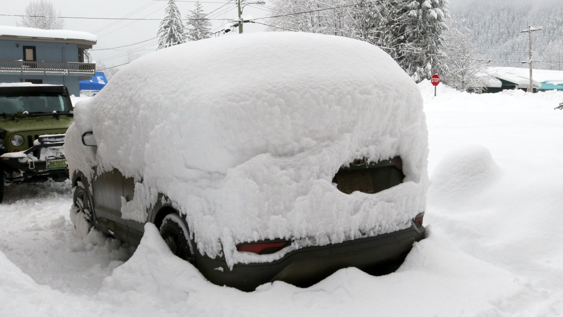 13 inches of snow the previous day