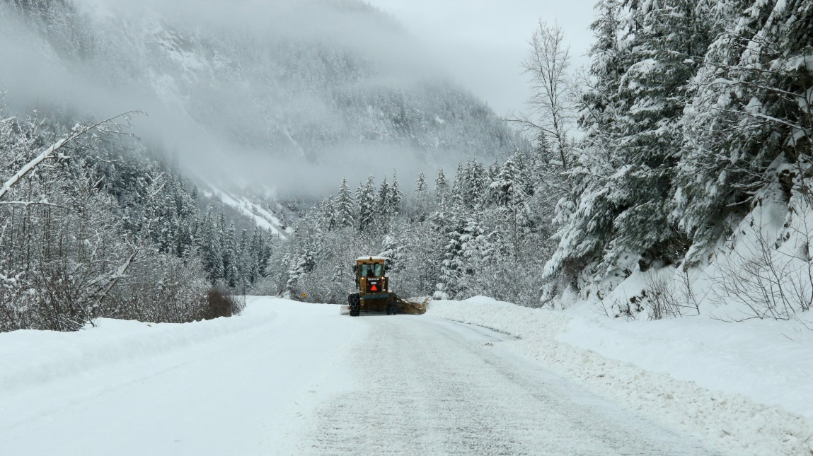 Plowing after 13 inches of snow