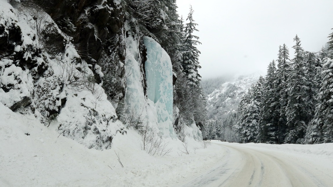 Blue icefall