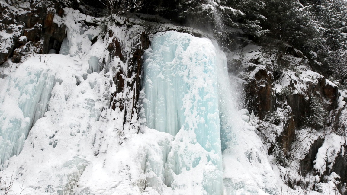 Blue icefall