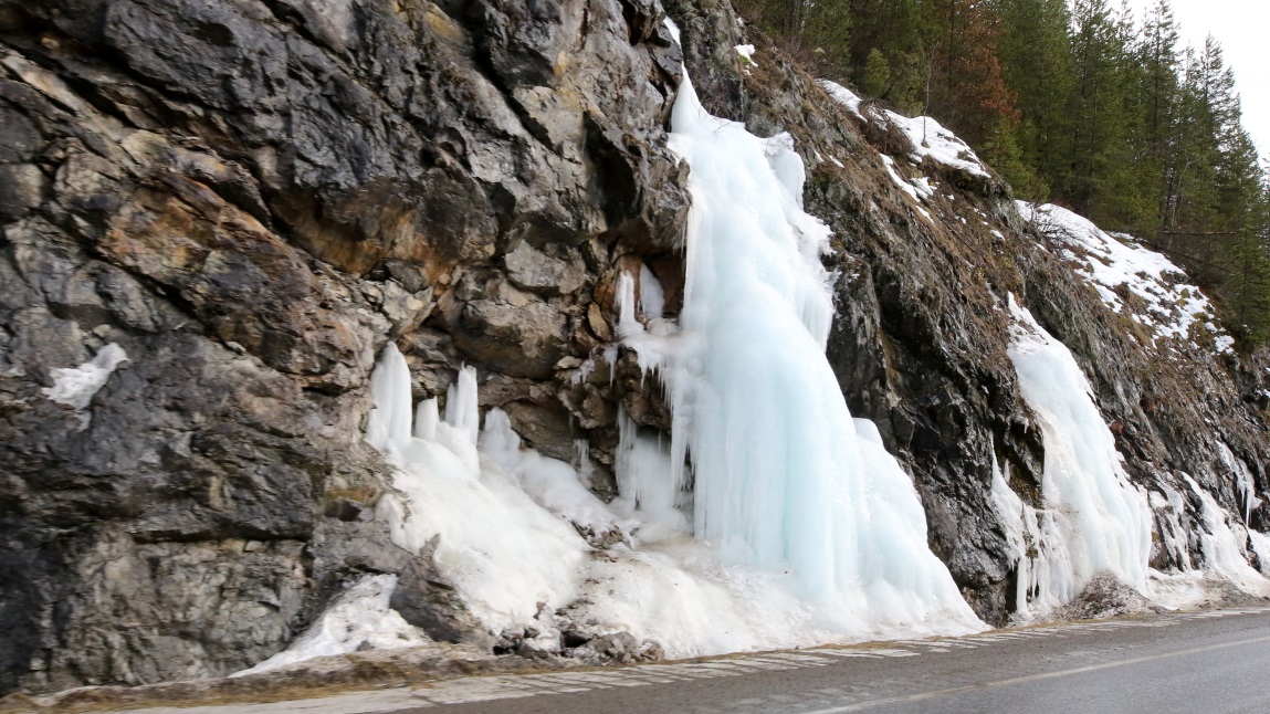 Icefall fourteen miles South of Cedarvale
