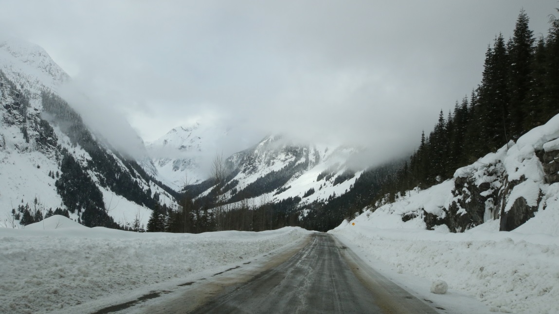 Going down from a side trip to Shames Mountain