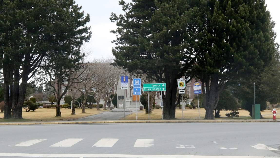 Passing the court building