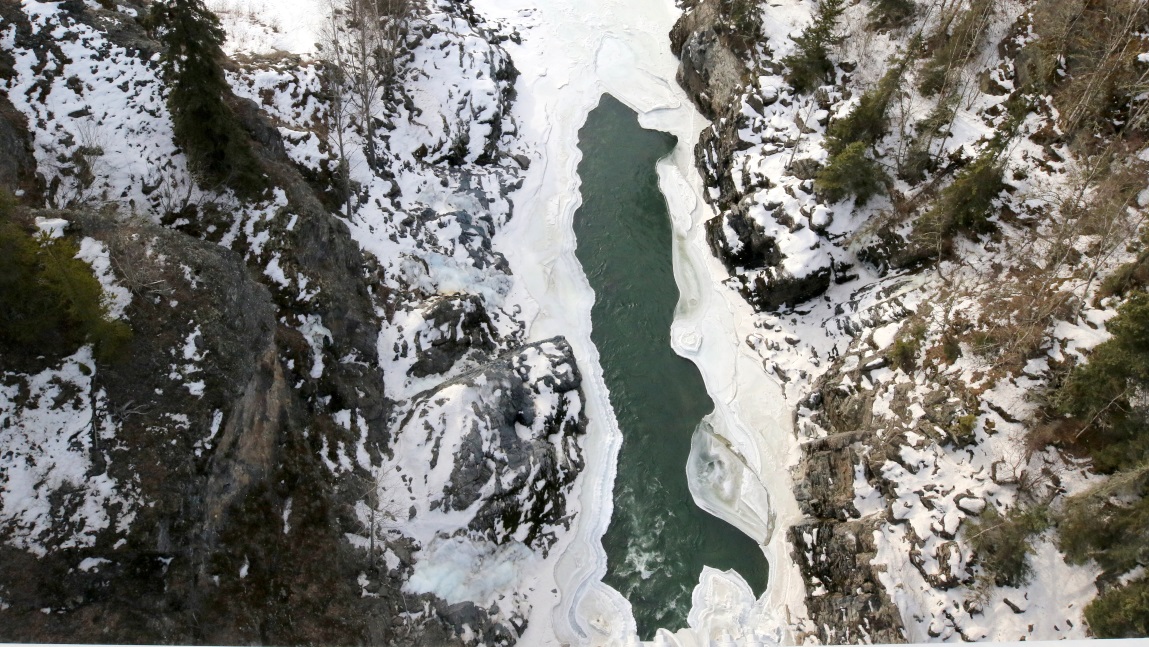 Looking down at the Buckley River