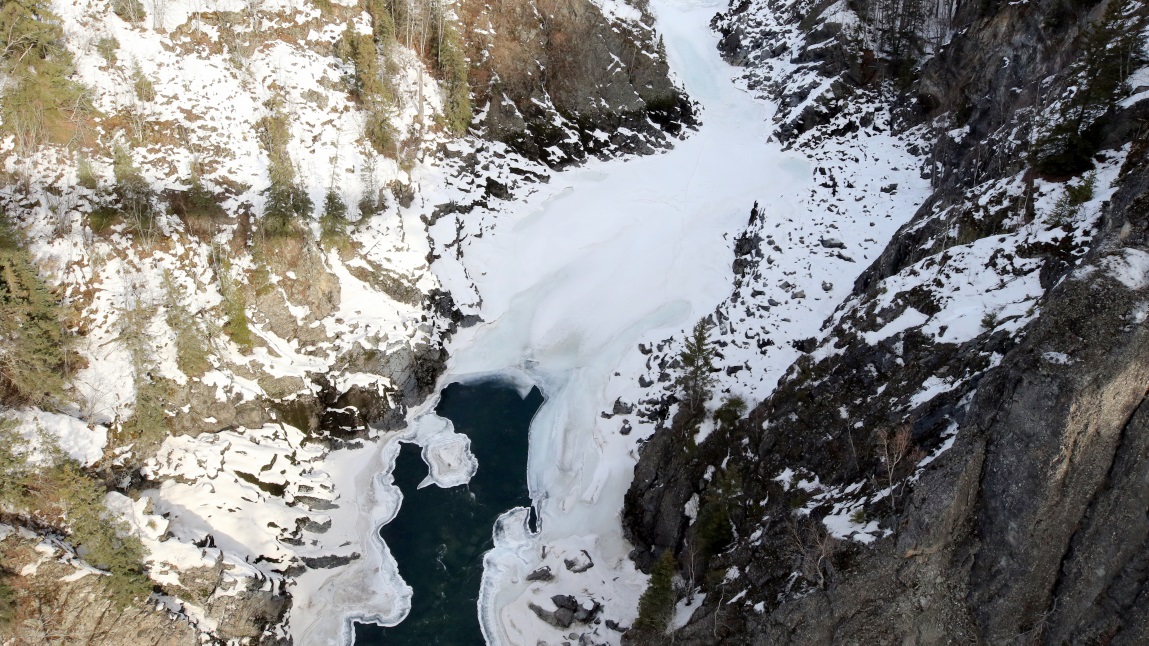 Looking down at the Buckley River