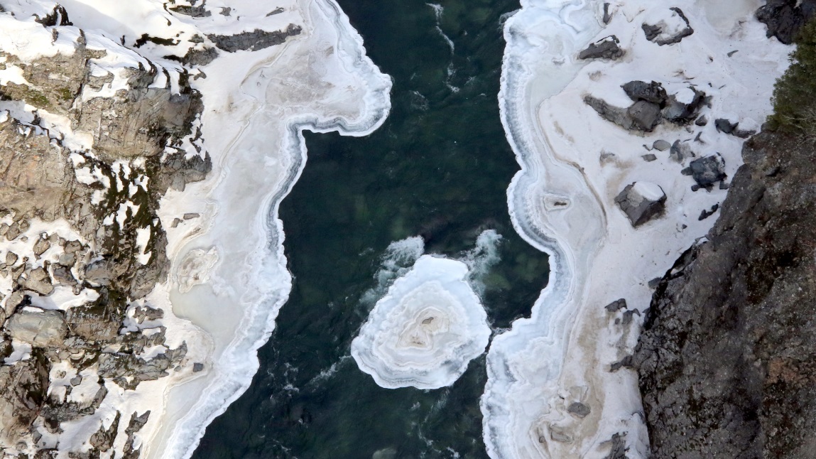 Looking down at the Buckley River