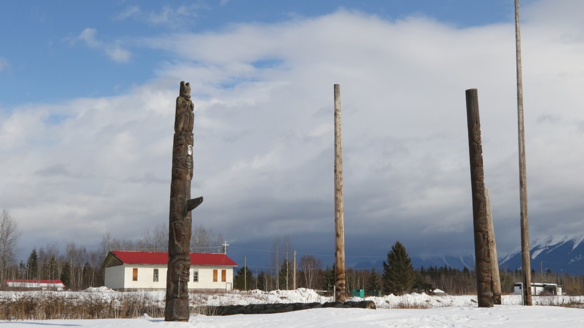 Kispiox totem poles