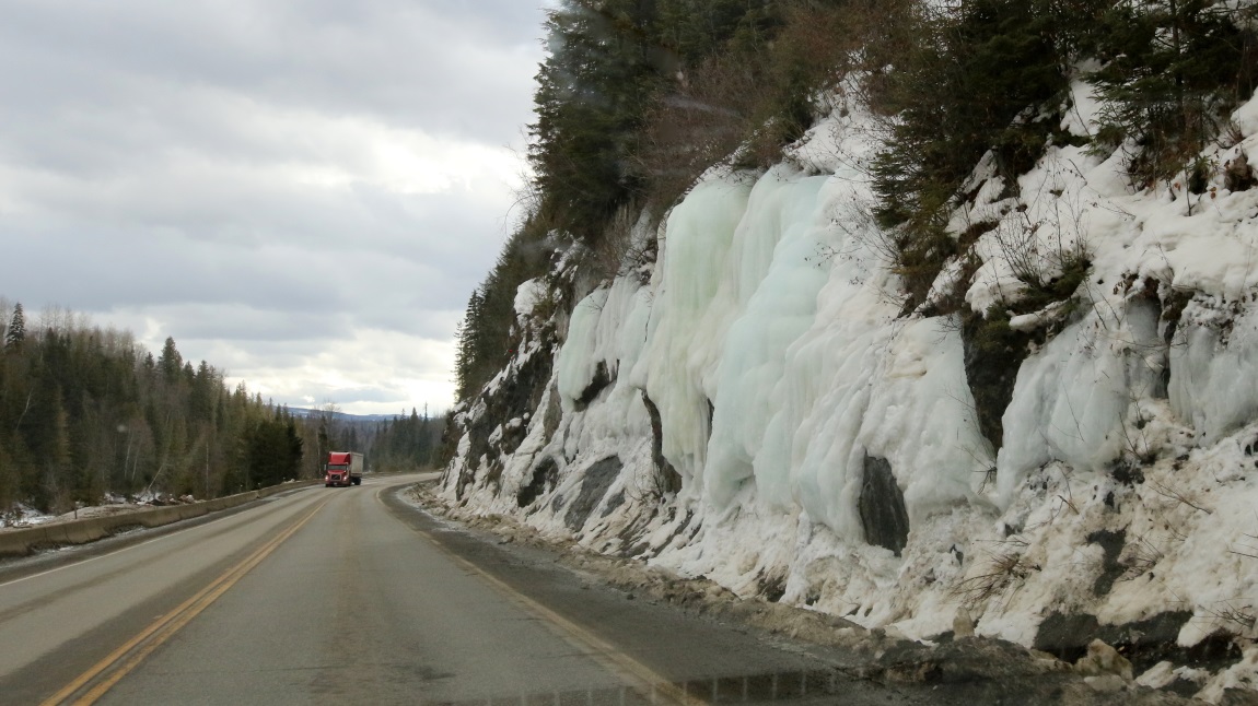 Icefall 12 miles East of New Hazelton