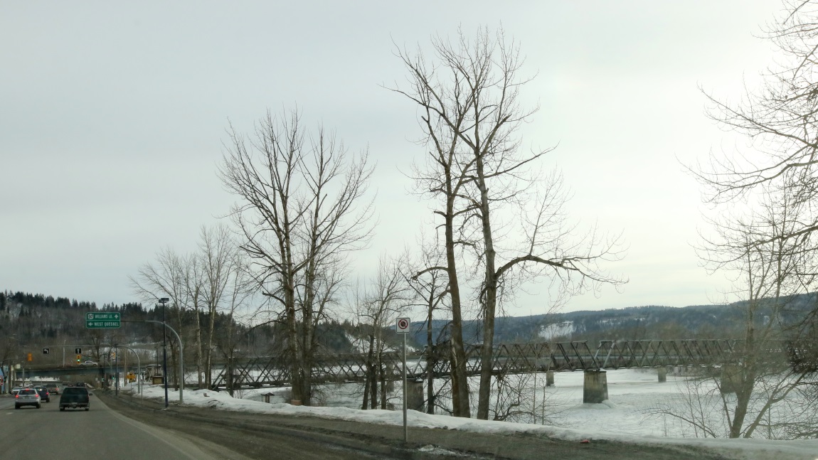 Train bridge across the Fraser River