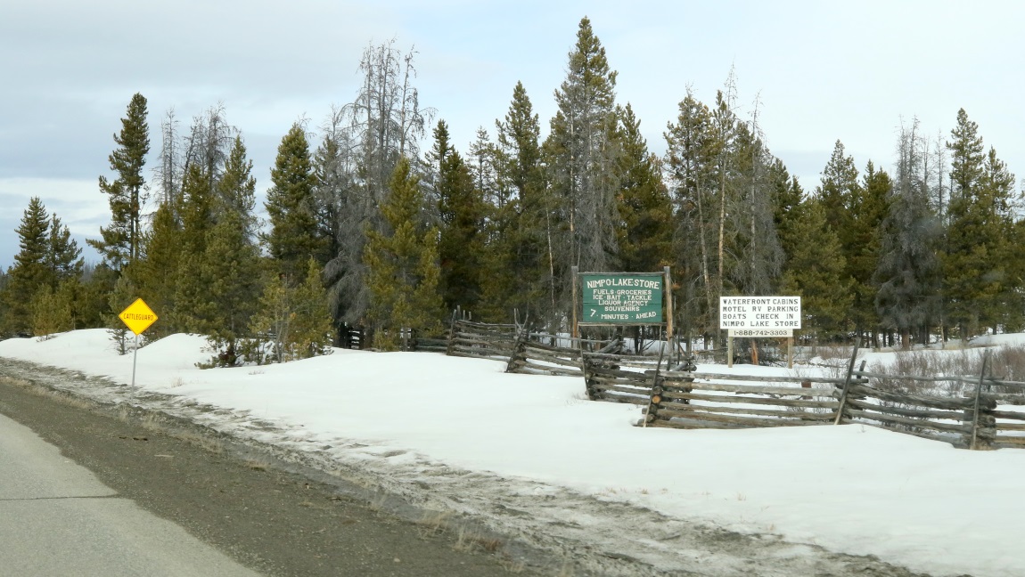 Six miles South of Nimpo Lake