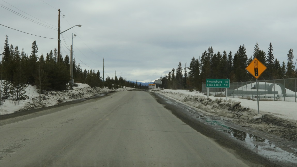 Pavement ends after Anahim Lake